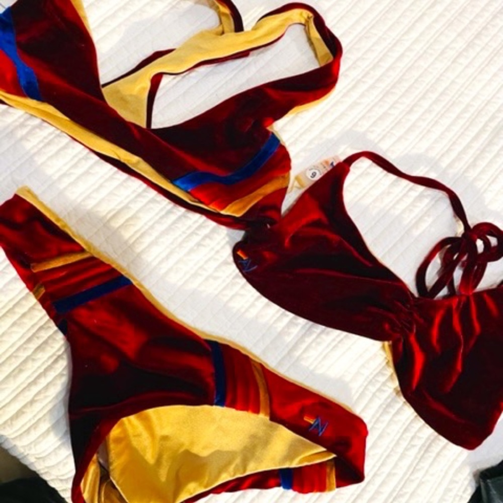 Luxurious Aviator Nation Crimson Bikini